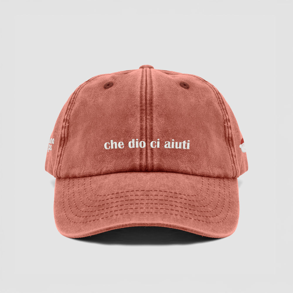 Cappellino vintage "che dio ci aiuti"