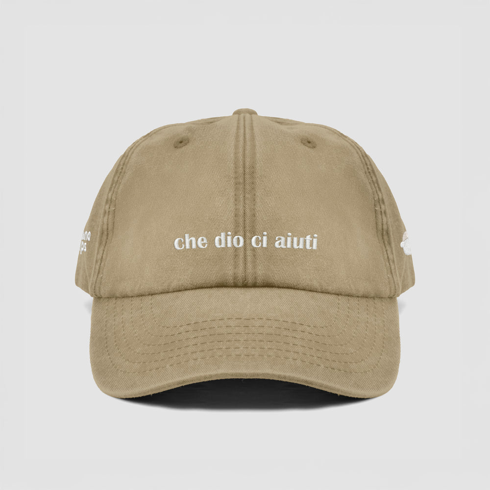 Cappellino vintage "che dio ci aiuti"