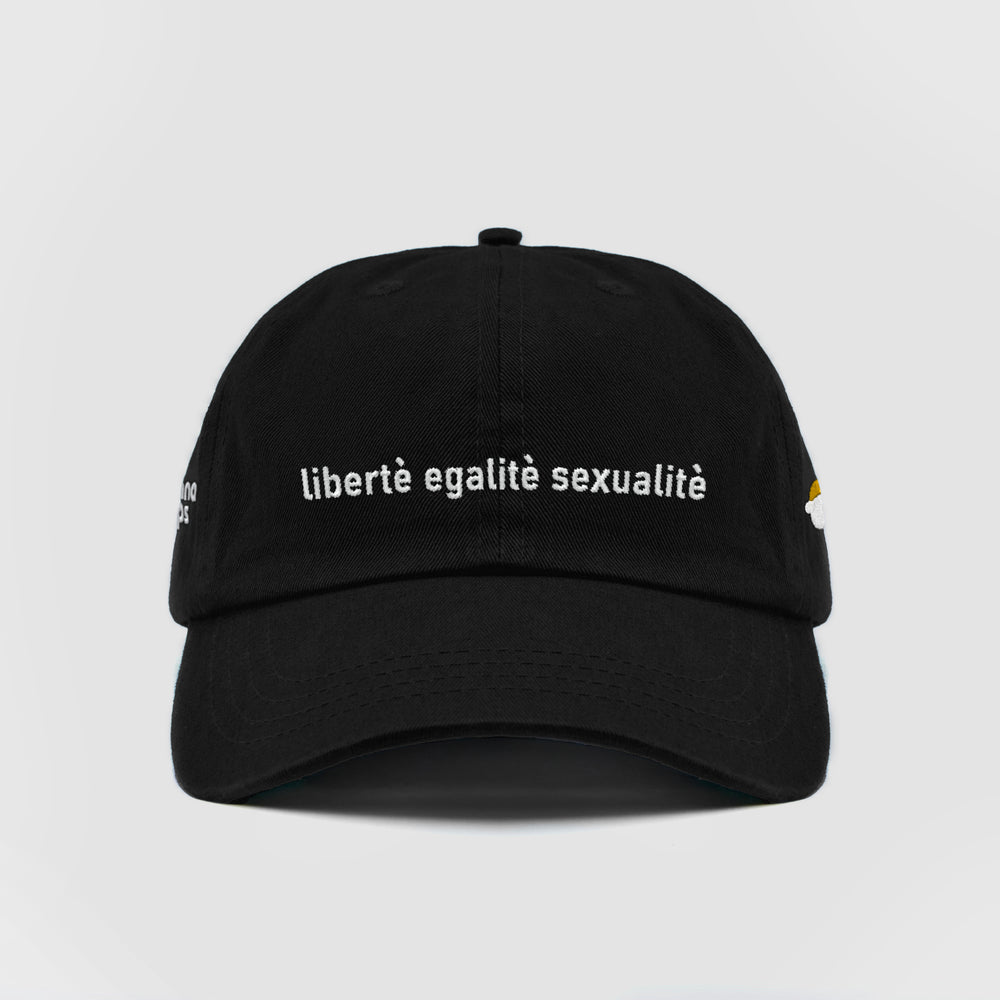 Cappellino in cotone "Libertè, ègalitè, sexualitè"