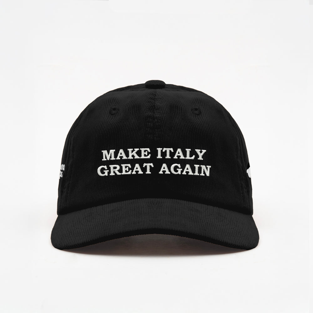 Cappellino in velluto a coste "Make Italy great again"