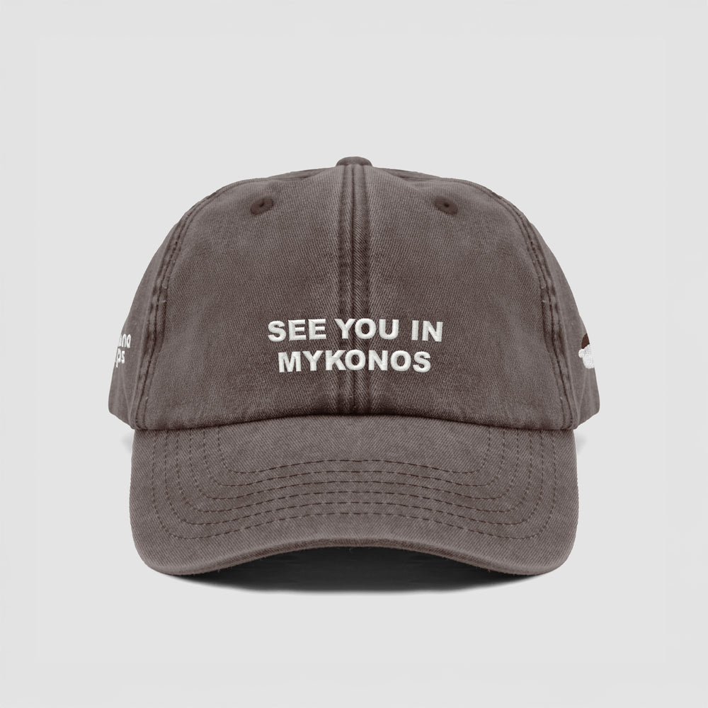 Cappellino vintage ''SEE YOU IN MYKONOS''