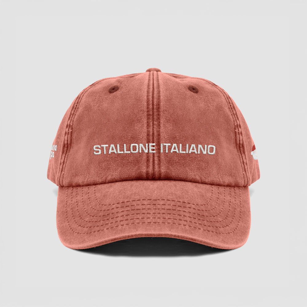 Cappellino vintage in cotone "Stallone Italiano"