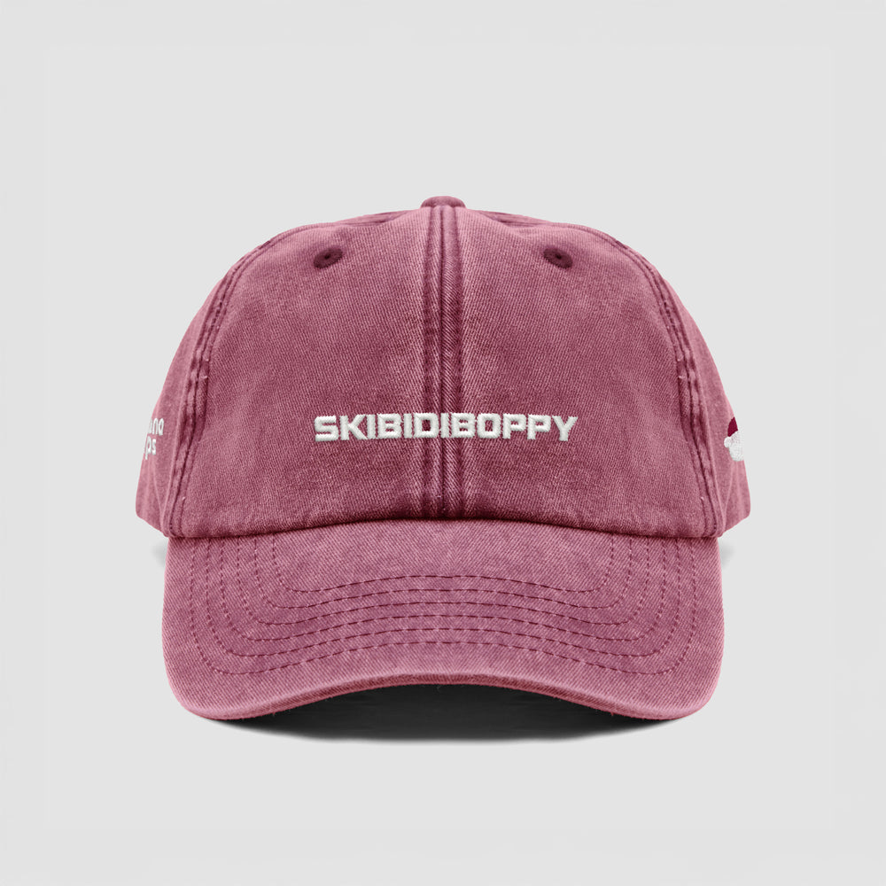 Cappellino vintage in cotone "skibidiboppy"