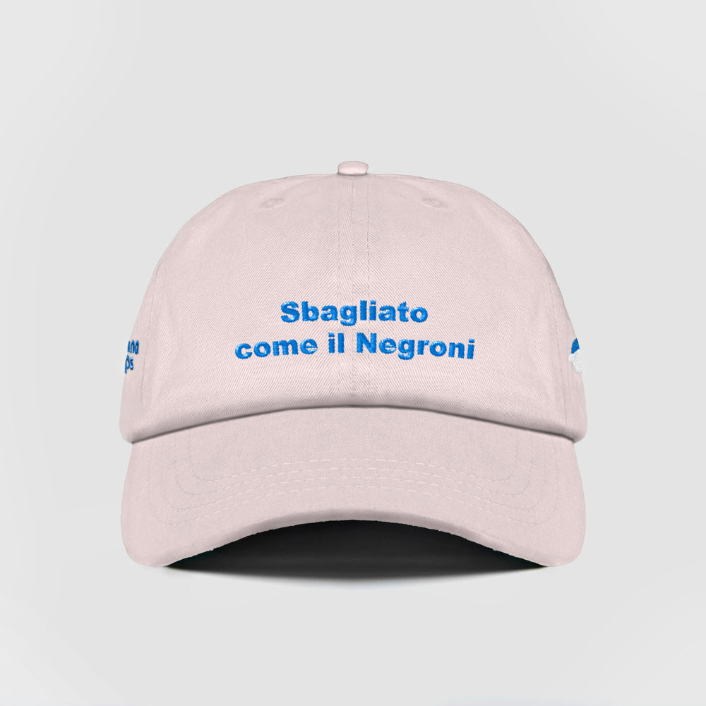 Cappellino in cotone "Sbagliato come il Negroni"