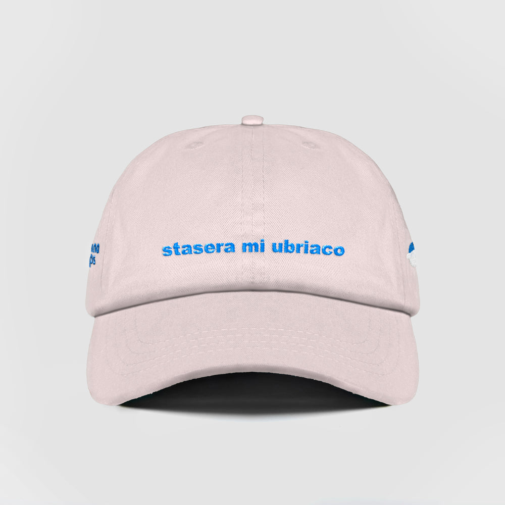 Cappellino in cotone "stasera mi ubriaco"