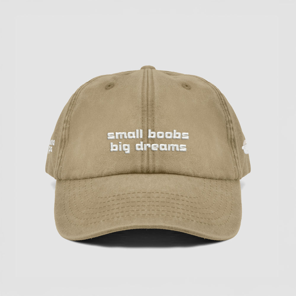 Cappellino vintage ''Small boobs big dreams''
