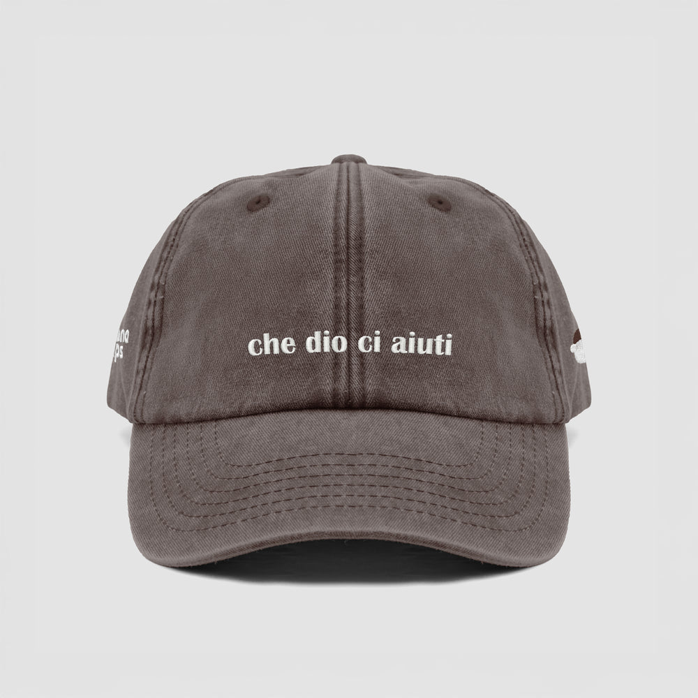 Cappellino vintage "che dio ci aiuti"