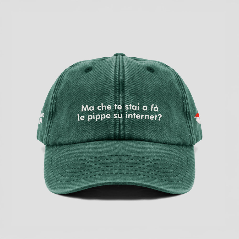 Cappellino vintage "Ma che te sta a fà le pippe su internet?"