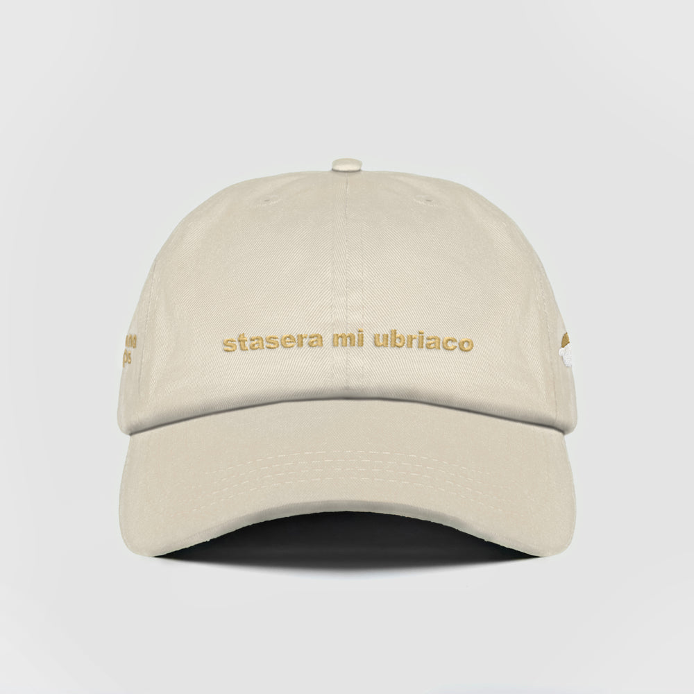 Cappellino in cotone "stasera mi ubriaco"
