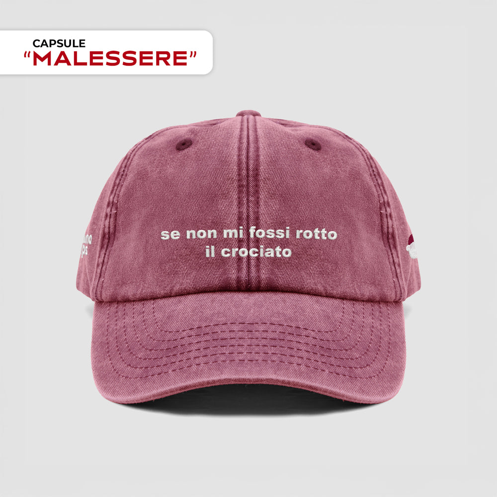 Cappellino vintage ''se non mi fossi rotto il crociato''