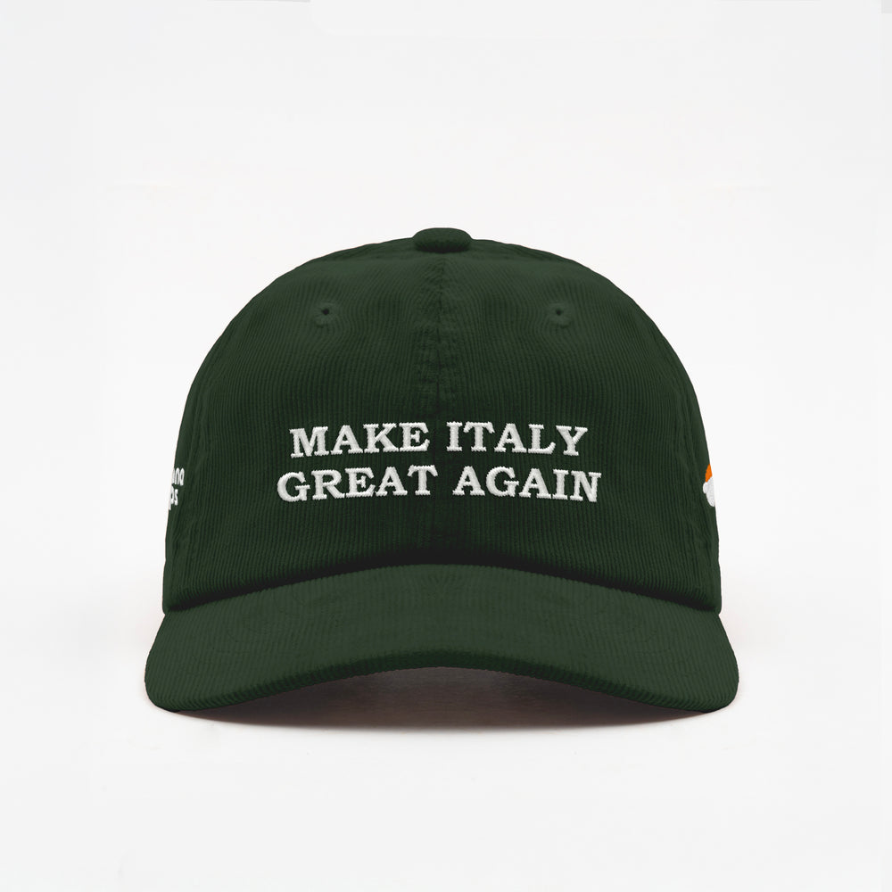 Cappellino in velluto a coste "Make Italy great again"