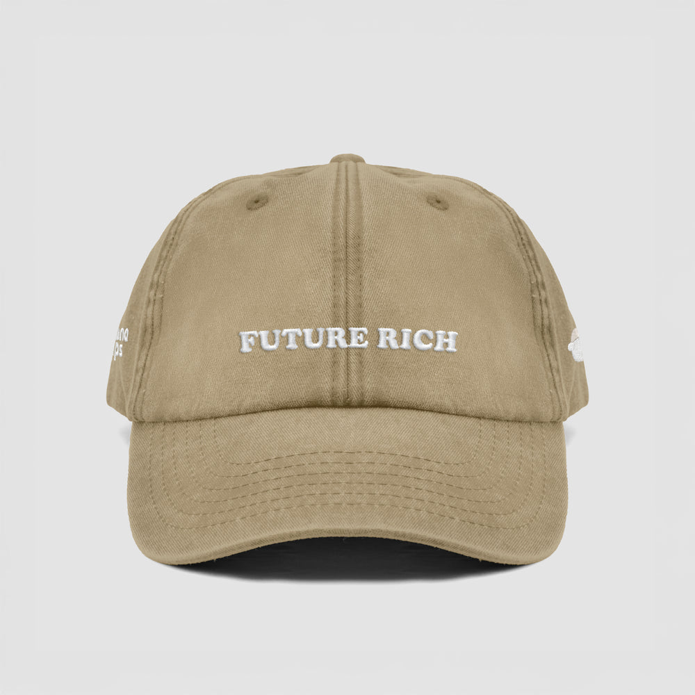 Cappellino vintage in cotone "Future rich"