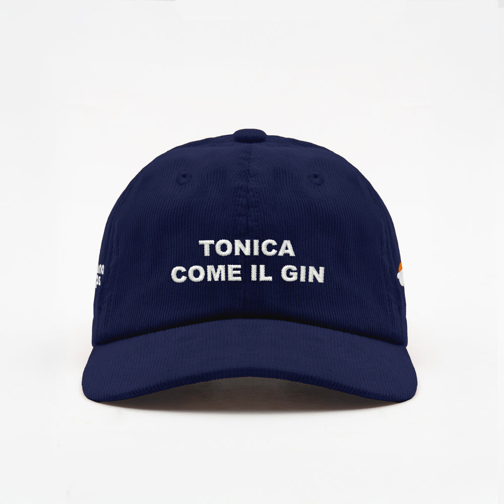 Cappellino in velluto a coste "Tonica come il Gin"