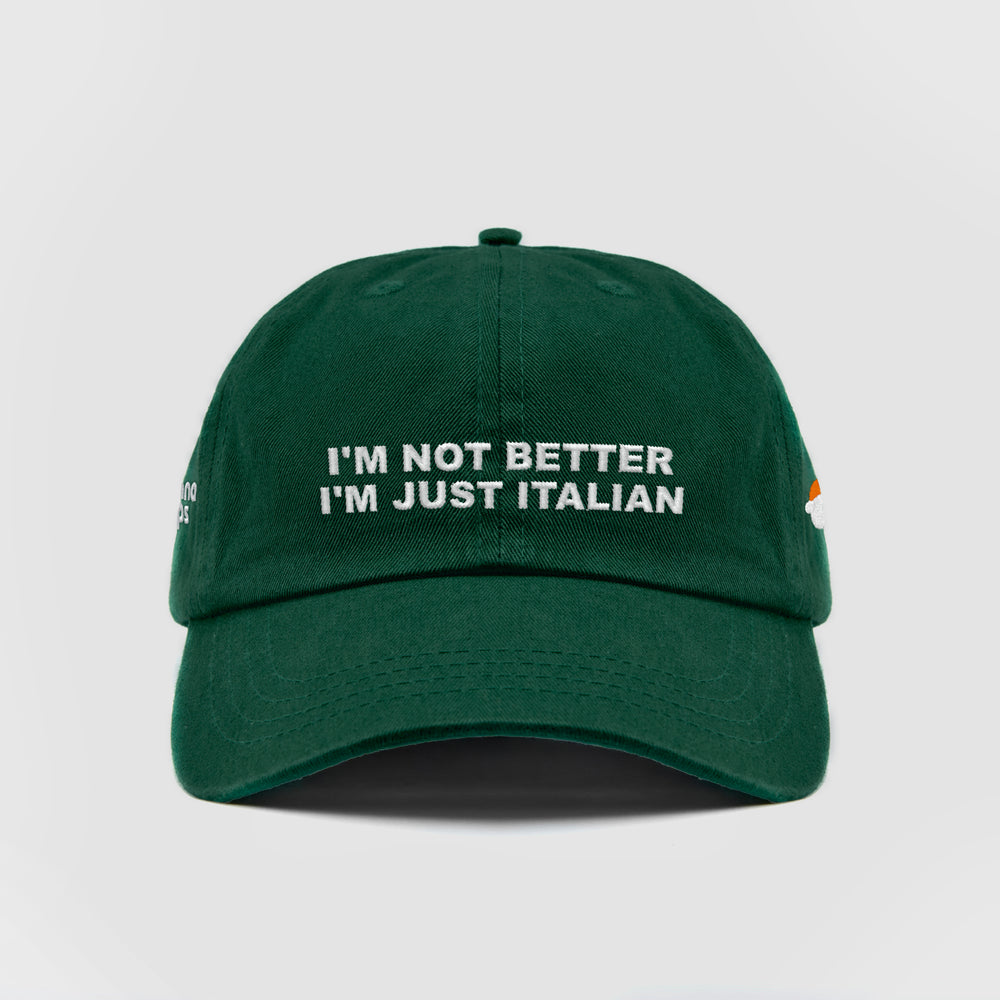 Cappellino in cotone ''I’m not better I’m just Italian''