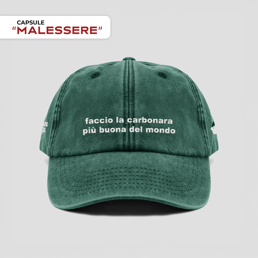 Cappellino vintage "Faccio la carbonara più buona del mondo"