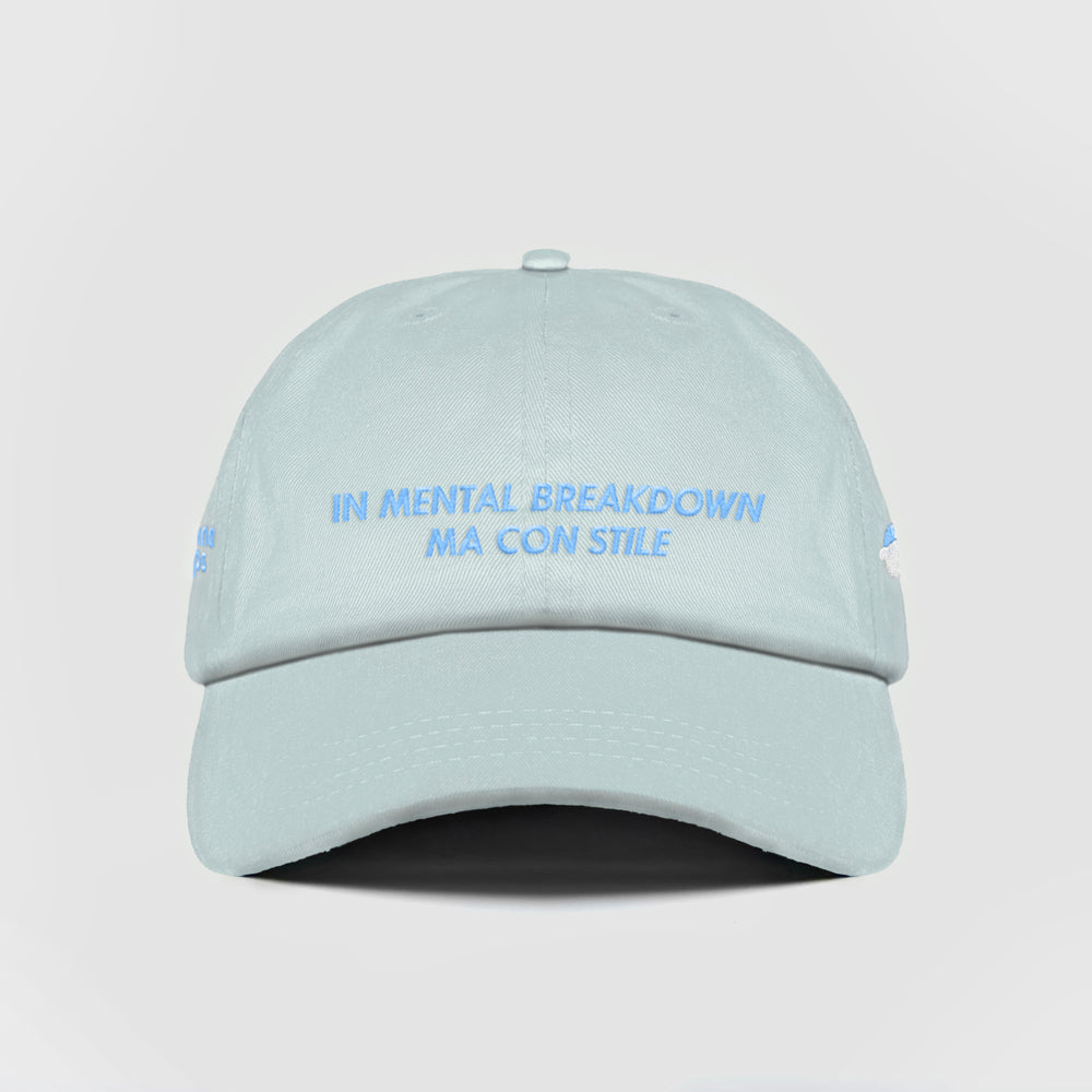 Cappellino in cotone "In mental breakdown, ma con stile"