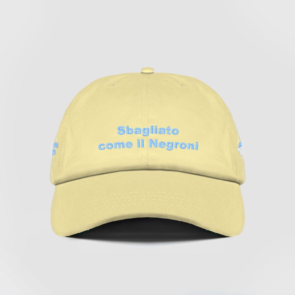 Cappellino in cotone "Sbagliato come il Negroni"