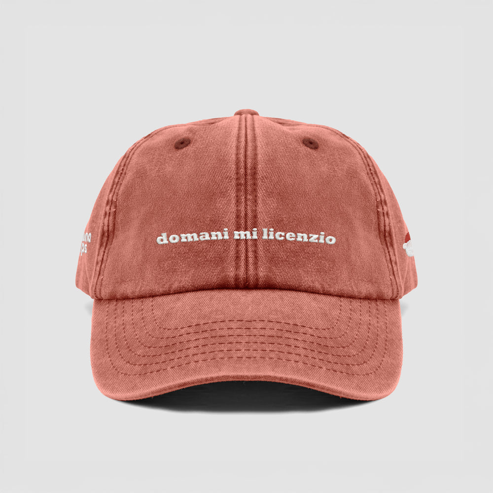 Cappellino vintage "domani mi licenzio"