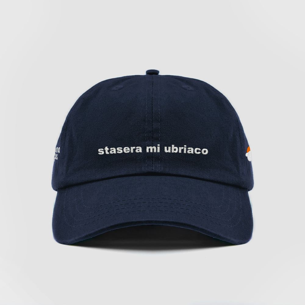 Cappellino in cotone "stasera mi ubriaco"
