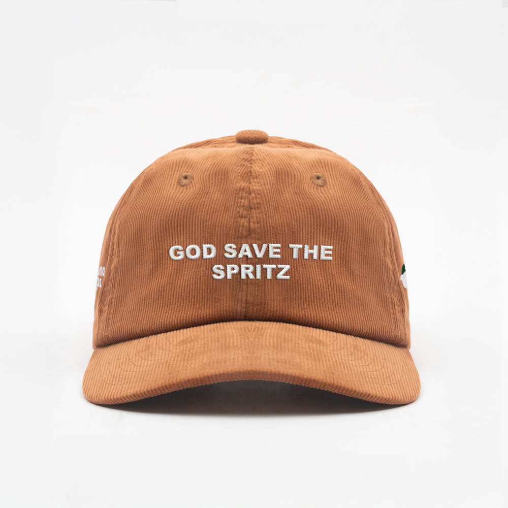 Cappellino in velluto a coste "God save the Spritz"