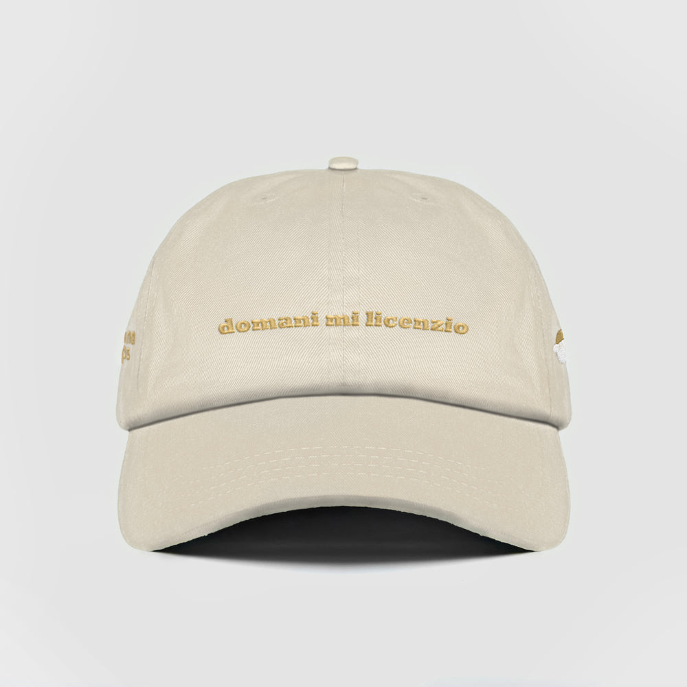 Cappellino in cotone "domani mi licenzio"