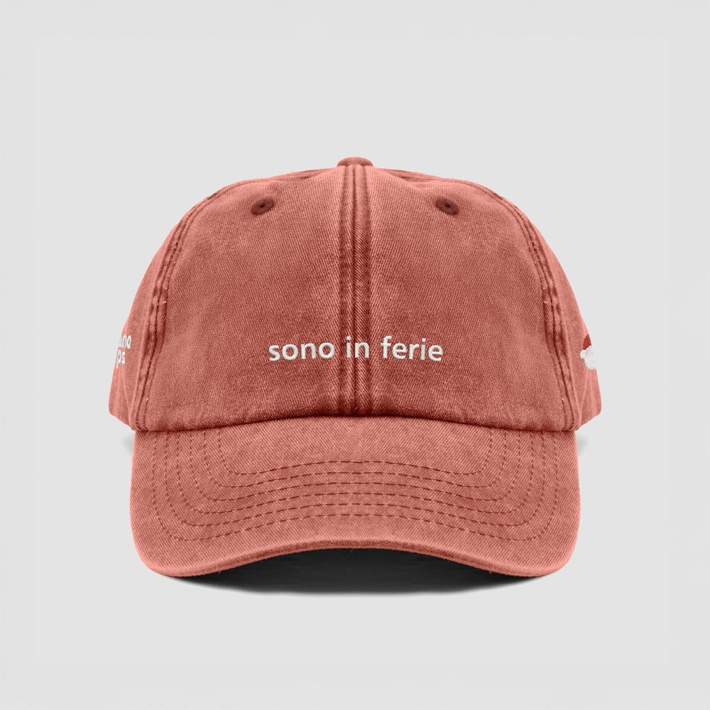 Cappellino vintage ''sono in ferie''