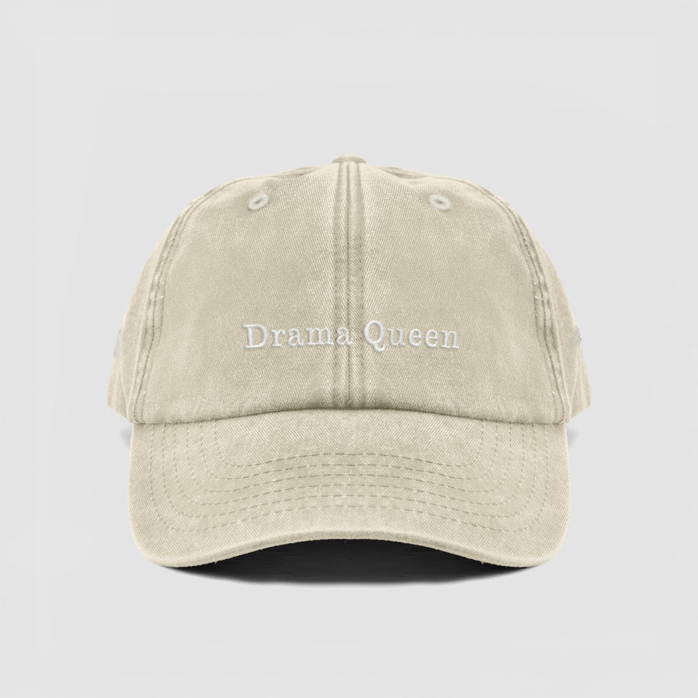 Cappellino vintage in cotone "Drama Queen"