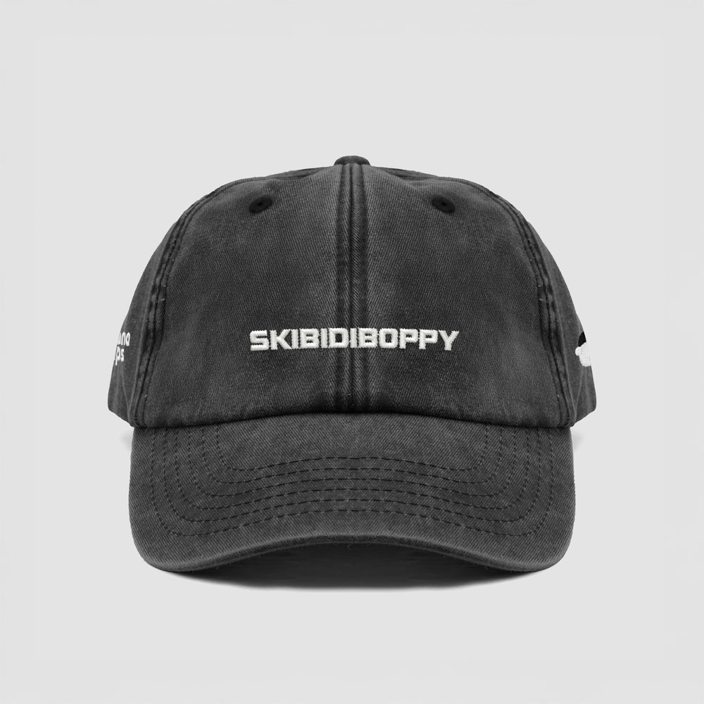 Cappellino vintage in cotone "skibidiboppy"