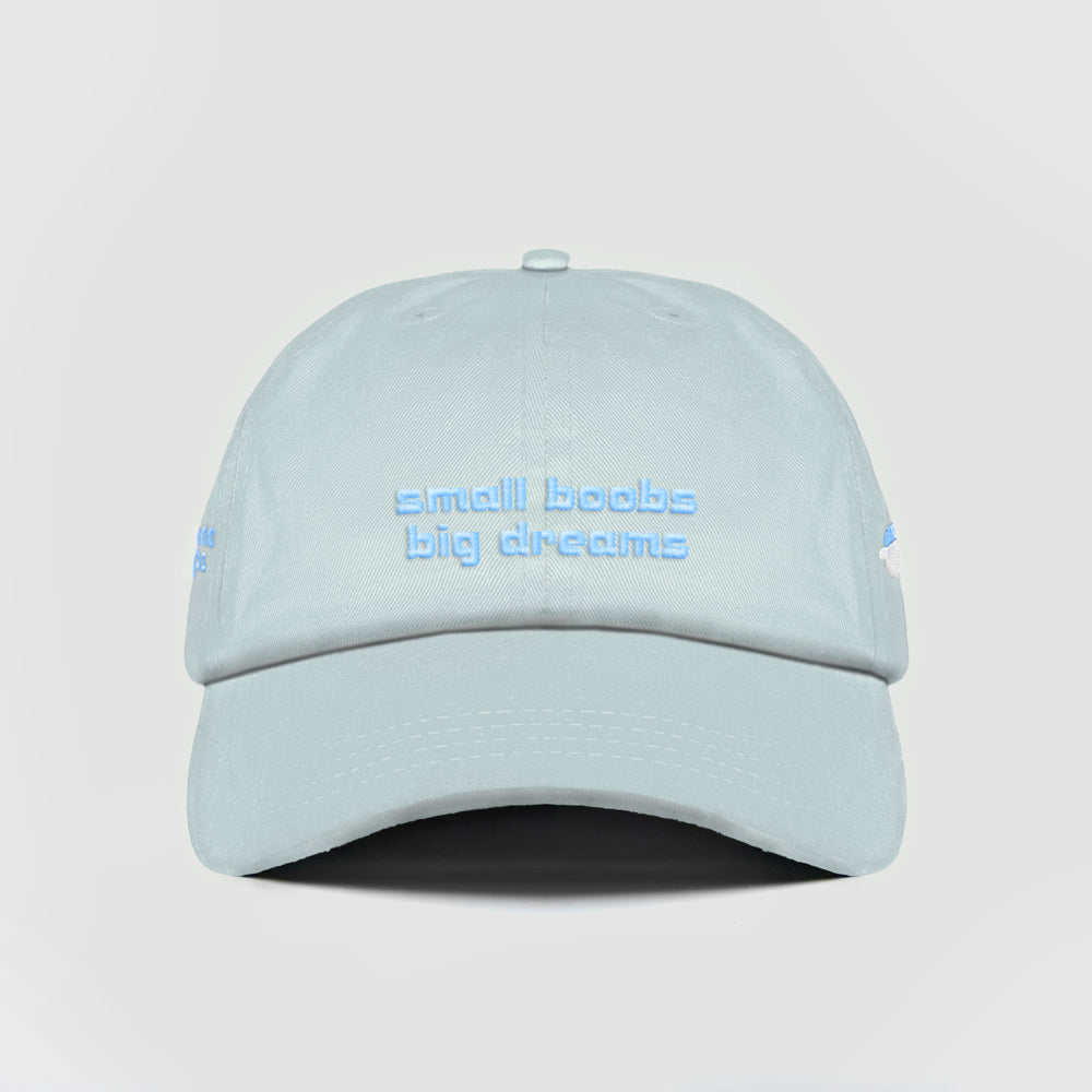 Cappellino in cotone ''Small boobs big dreams''