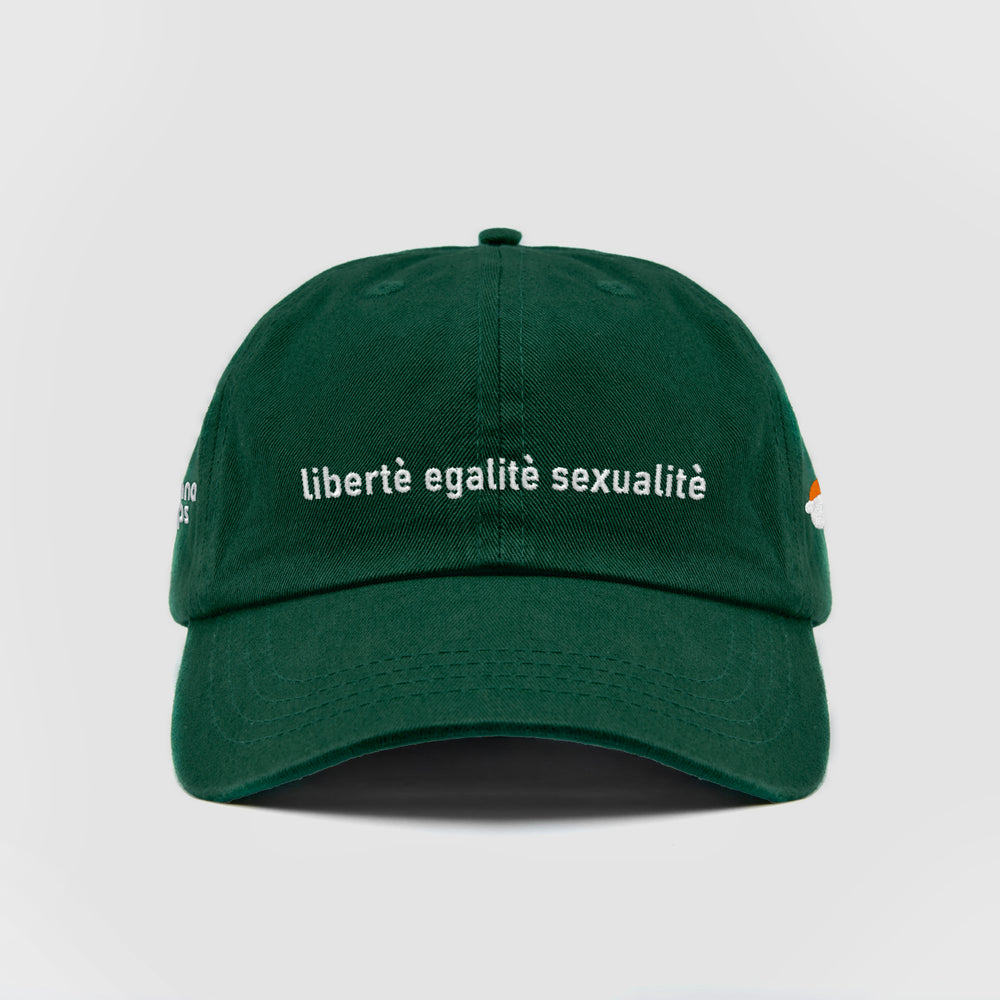 Cappellino in cotone "Libertè, ègalitè, sexualitè"
