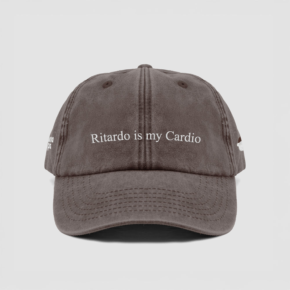 Cappellino vintage "Ritardo is my Cardio"
