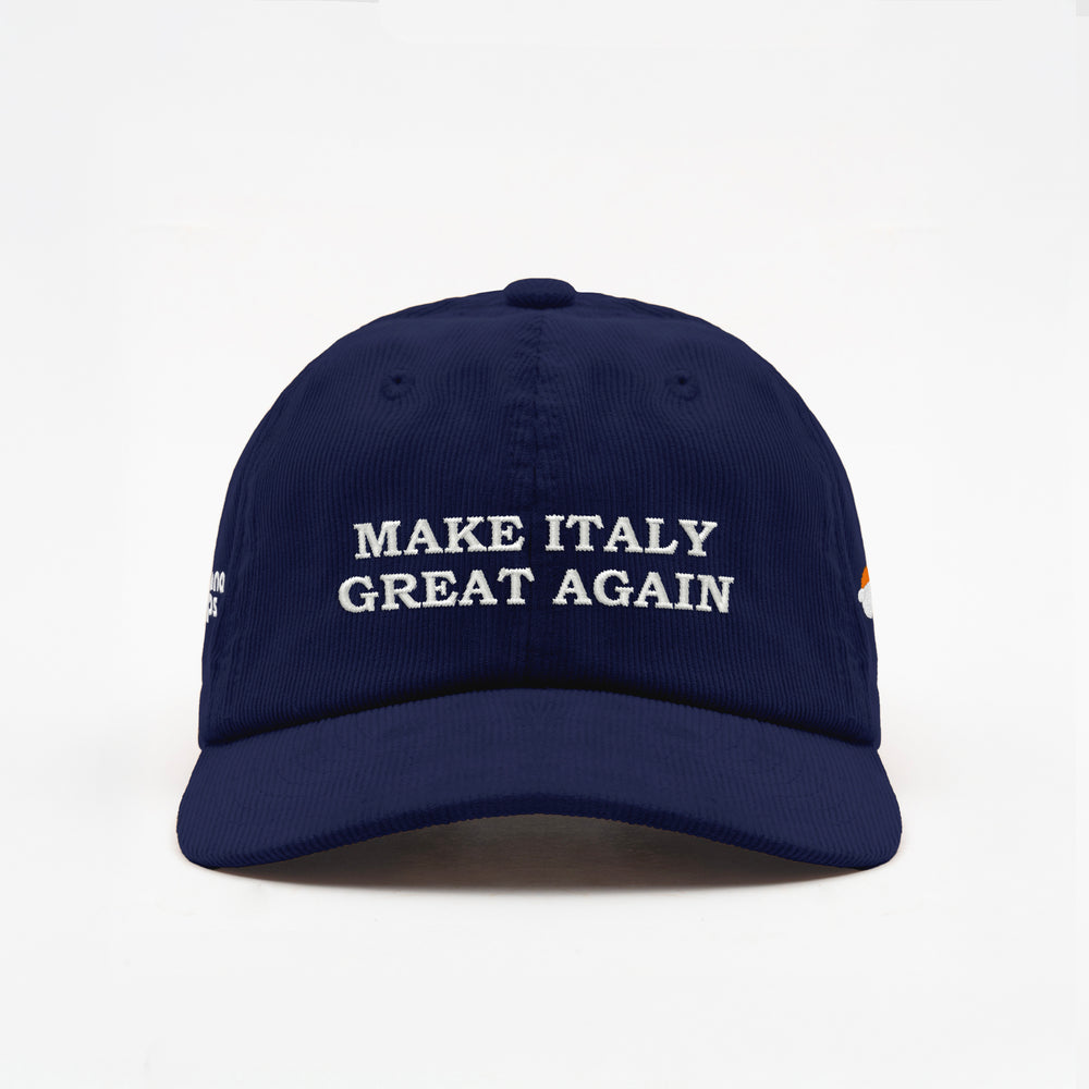 Cappellino in velluto a coste "Make Italy great again"