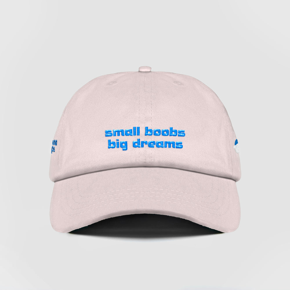 Cappellino in cotone ''Small boobs big dreams''