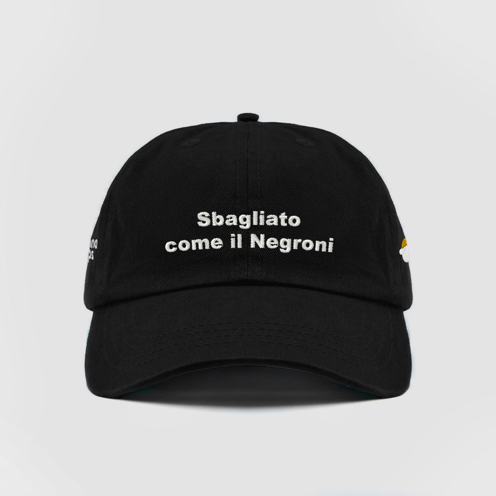 Cappellino in cotone "Sbagliato come il Negroni"