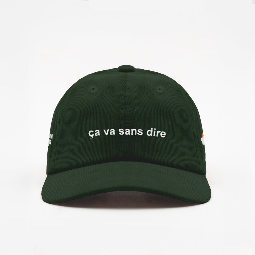 Cappellino in velluto a coste "ça va sans dire"