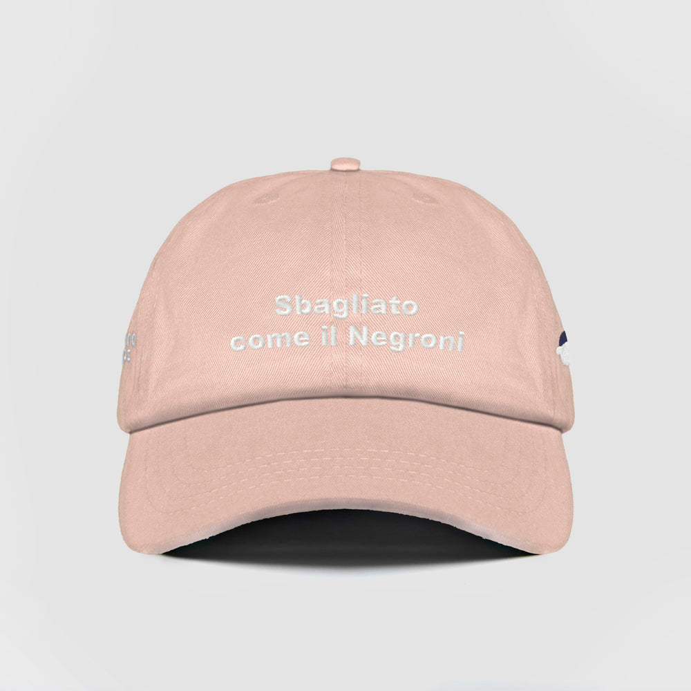 Cappellino in cotone "Sbagliato come il Negroni"