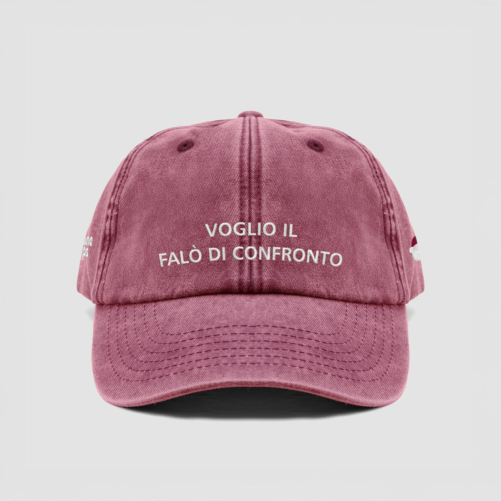 Cappellino vintage ''VOGLIO IL FALÒ DI CONFRONTO''