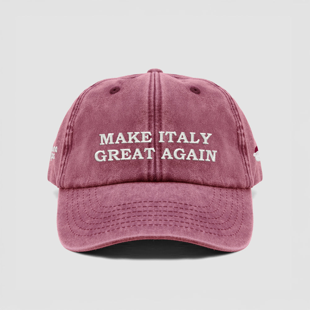Cappellino vintage in cotone "Make Italy great again"