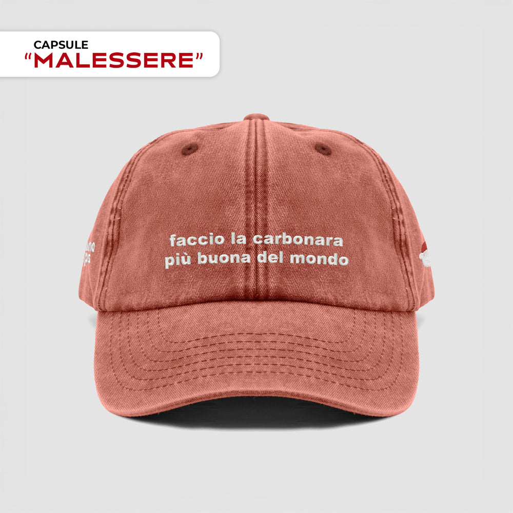 Cappellino vintage "Faccio la carbonara più buona del mondo"