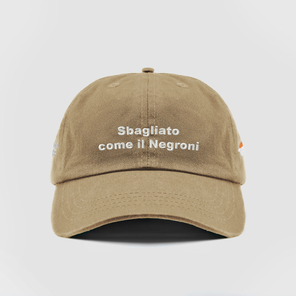 Cappellino in cotone "Sbagliato come il Negroni"