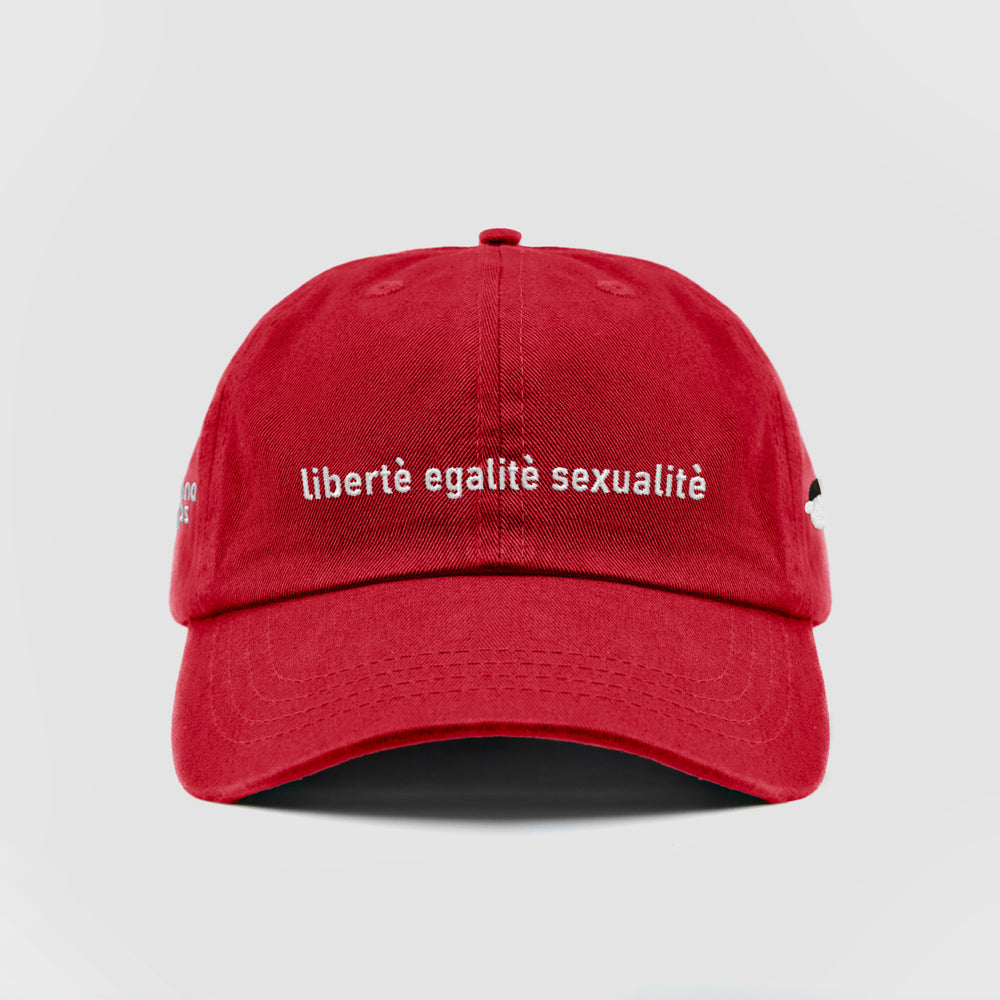 Cappellino in cotone "Libertè, ègalitè, sexualitè"