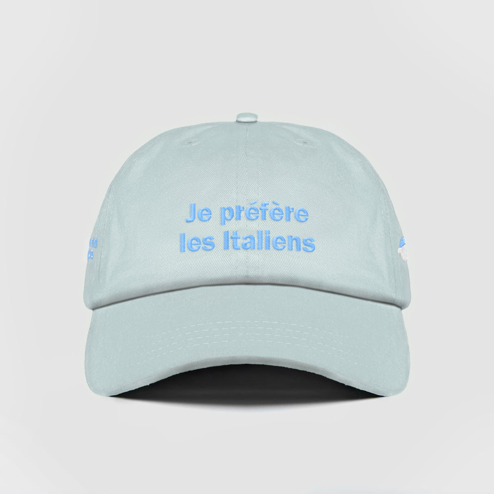 Cappellino in cotone "Je Préfère Les Italiens"