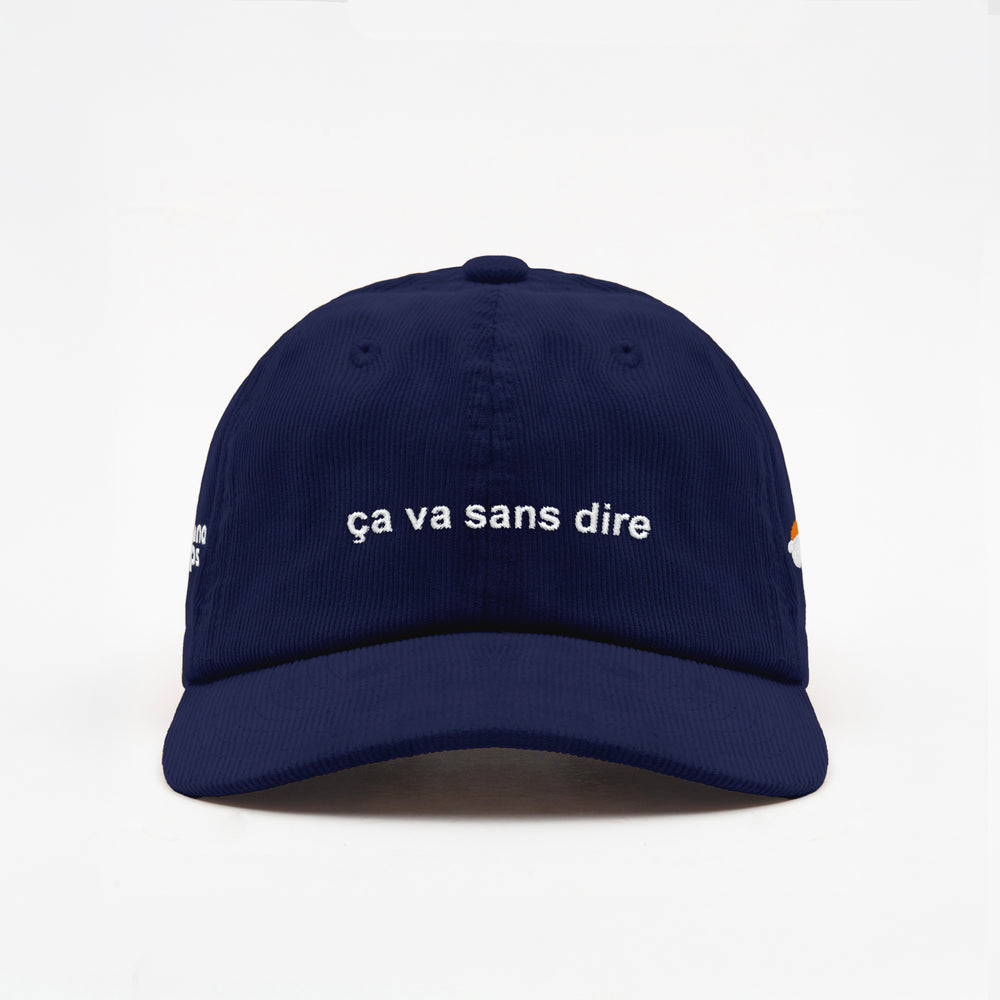 Cappellino in velluto a coste "ça va sans dire"