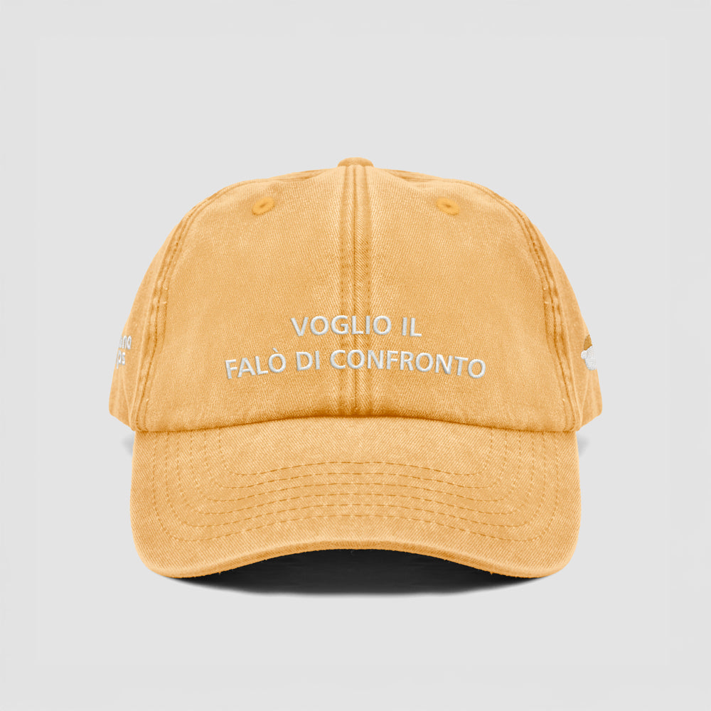 Cappellino vintage ''VOGLIO IL FALÒ DI CONFRONTO''