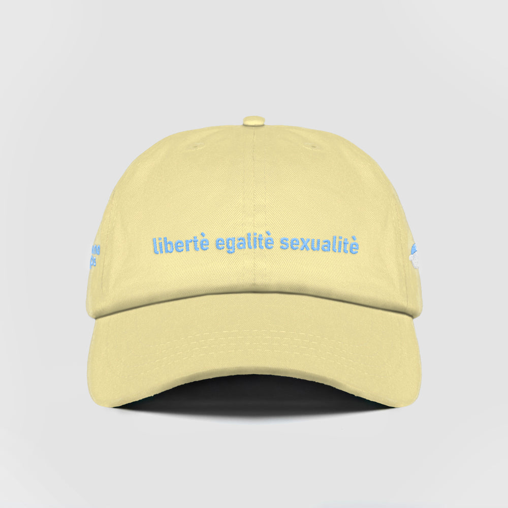 Cappellino in cotone "Libertè, ègalitè, sexualitè"