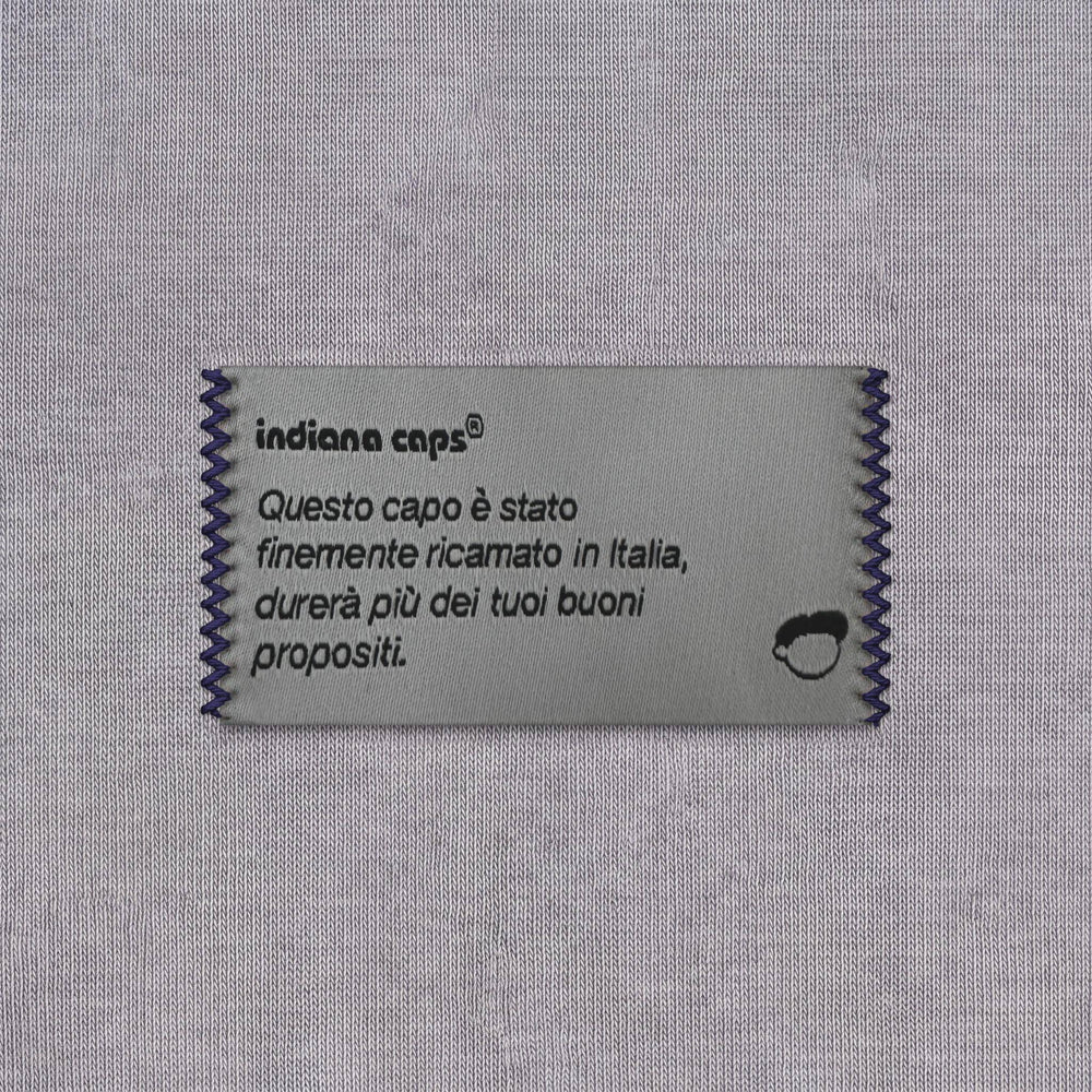 Felpa Milano non mi merita Grigio - dettaglio etichetta