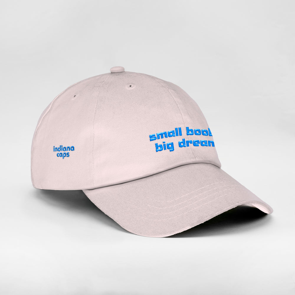 Cappellino in cotone ''Small boobs big dreams''
