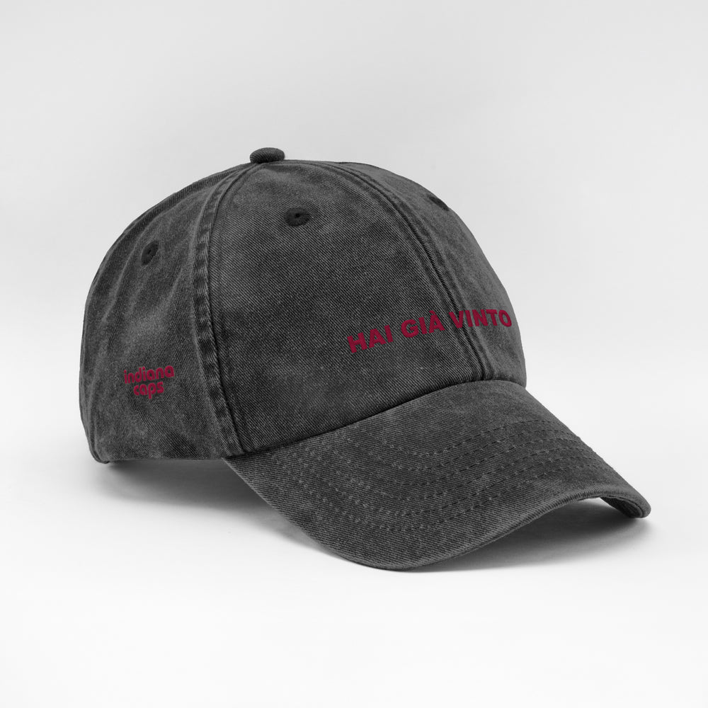 Cappellino vintage ''HAI GIÀ VINTO''