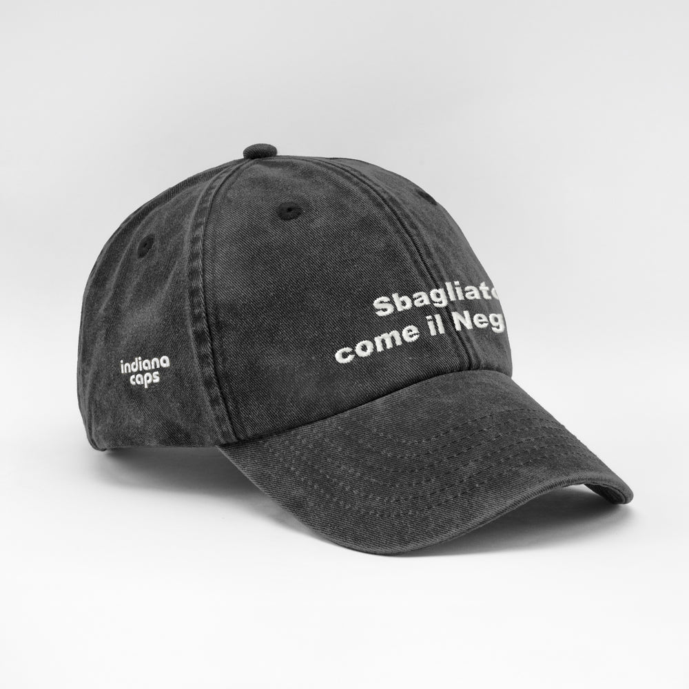 Cappellino vintage in cotone "Sbagliato come il Negroni"
