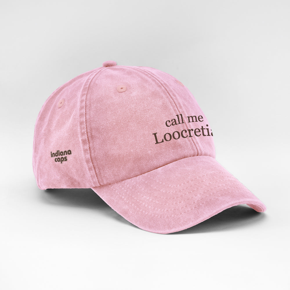 Cappellino vintage "call me Loocretia"